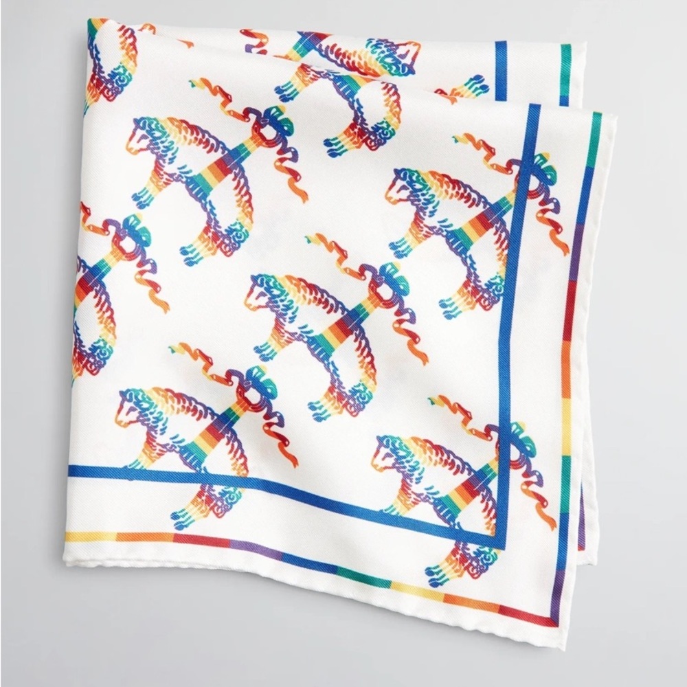 Sold Brooks Brothers Rainbow Pride Pocket Square